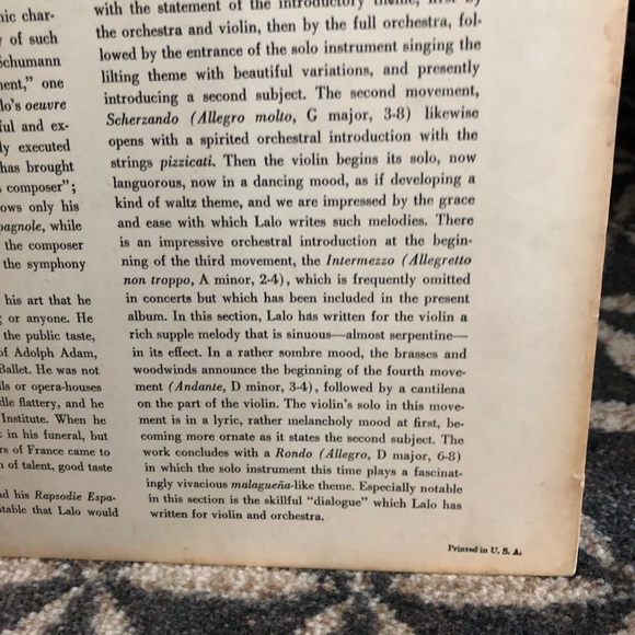 30's "Symphonie Espagnole Op 21" Album - Classical Music - Violin Symphony - Picture 8 of 11